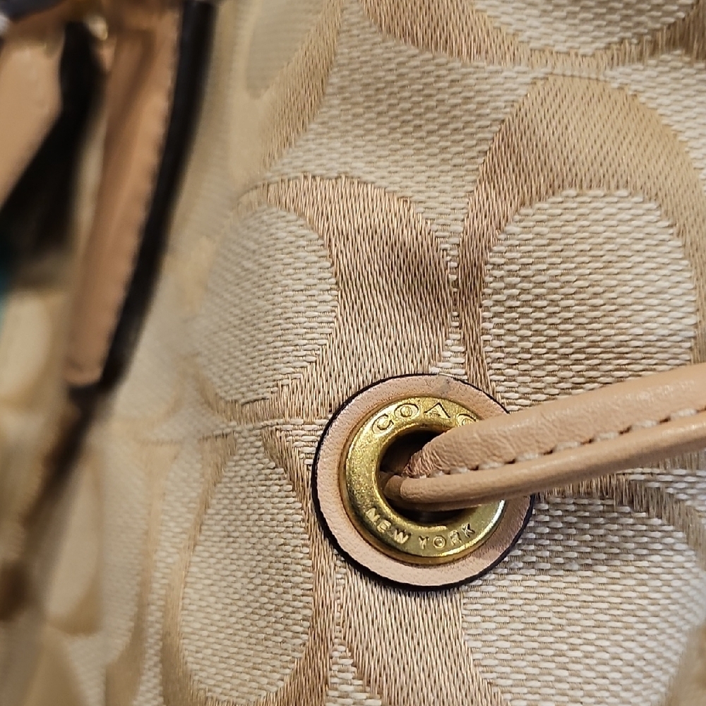 Coach Classic Monogram with Teal Glitter Heritage Stripe Like Brand Spanking New - Picture 11 of 11